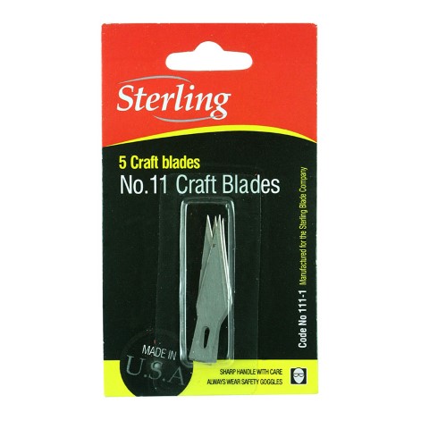 STERLING NO.11 CRAFT BLADE CARD OF 5